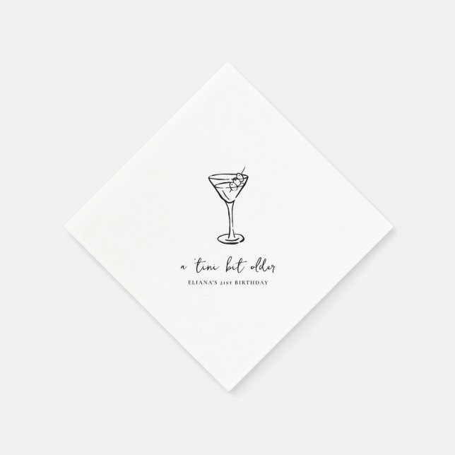 Tini Bit Older Personalised Birthday Party Napkin (Corner)
