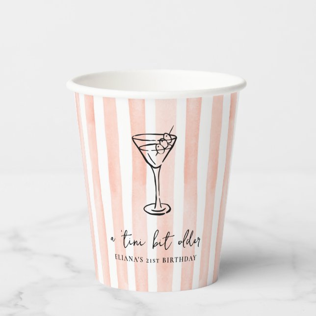 Tini Bit Older Personalised Birthday Party Paper Cups (Front)