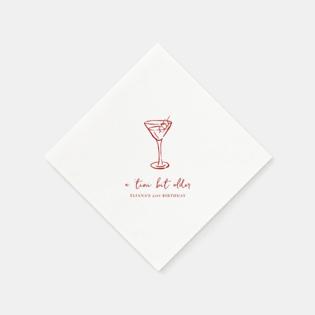 Tini Bit Older Personalized Birthday Party Napkin (Corner)