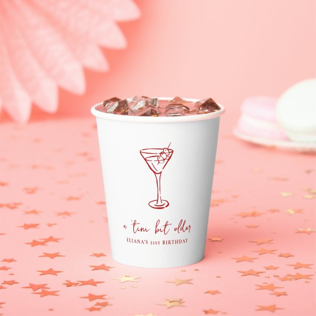 Tini Bit Older Personalized Birthday Party Paper Cups (Insitu)