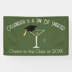 Tini Bit Smarter Graduation Party Martini Bar Banner
