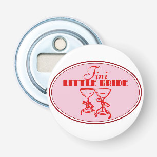 Tini Little Bride Design Pink Martini Glass Bottle Opener