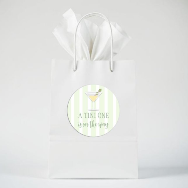 Tini One Baby Shower Classic Round Sticker (Creator Uploaded)