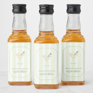 Tini One Baby Shower Liquor Bottle Label