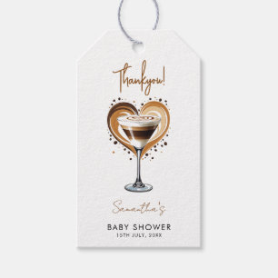 Tini One Espresso Martini Baby Shower Gift Tags