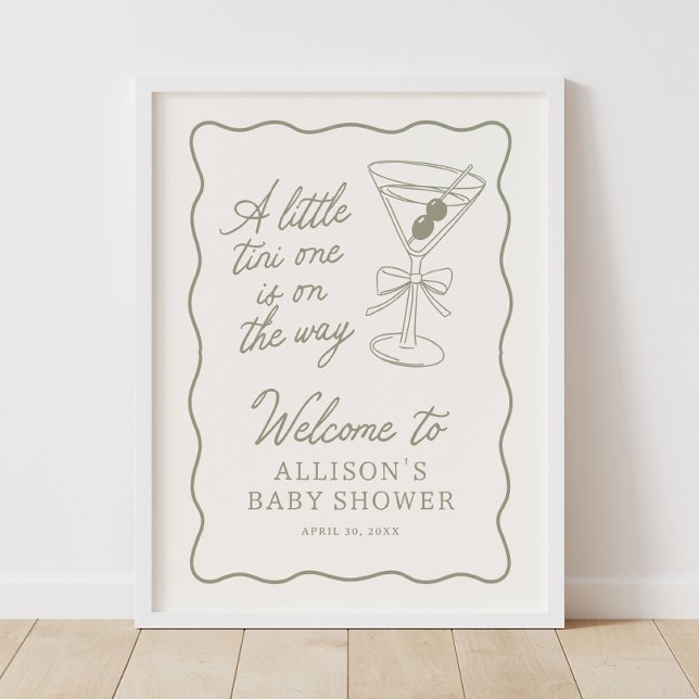 Tini One Martini Baby Shower Welcome Sign (Creator Uploaded)