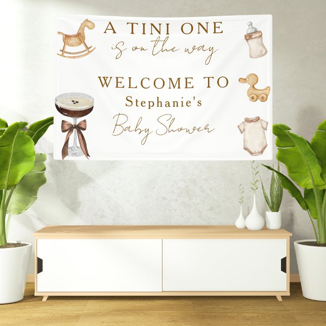 Tini One On The Way Espresso Martini Baby Shower  Banner (Creator Uploaded)