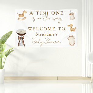 Tini One On The Way Espresso Martini Baby Shower  Banner