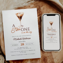 Tini One On The Way Watercolor Martini Baby Shower