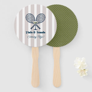 Tinis & Tennis Country Club Preppy Party Hand Fan