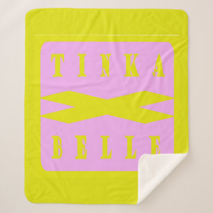 Tinka Beautiful design cute colors pink lemon Sherpa Blanket
