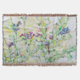 Tinkerbell. flowers throw blanket