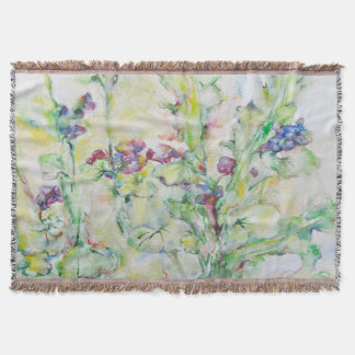 Tinkerbell. flowers throw blanket