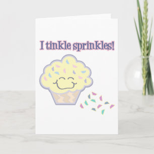 tinkle sprinkles funny cupcake card