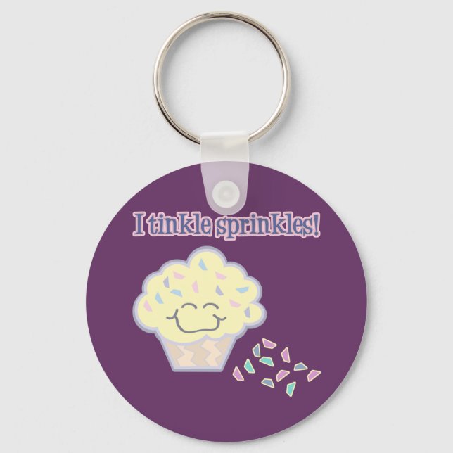 tinkle sprinkles funny cupcake key ring (Front)
