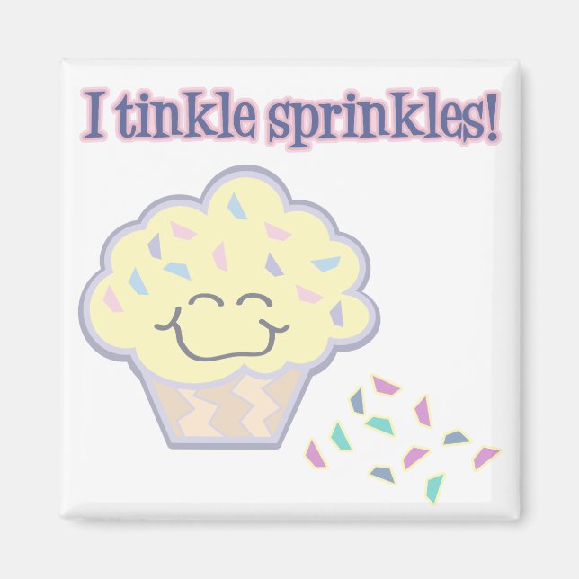 tinkle sprinkles funny cupcake magnet (Front)