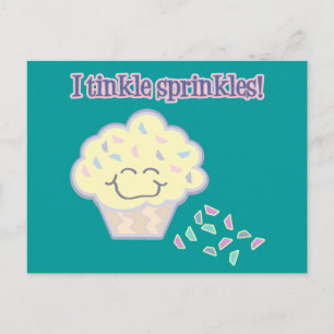 tinkle sprinkles funny cupcake postcard