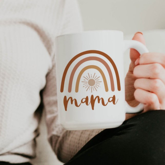 TINLEY Bohemian Burnt Orange Rainbow Sun Mama  Cof Coffee Mug (Creator Uploaded)