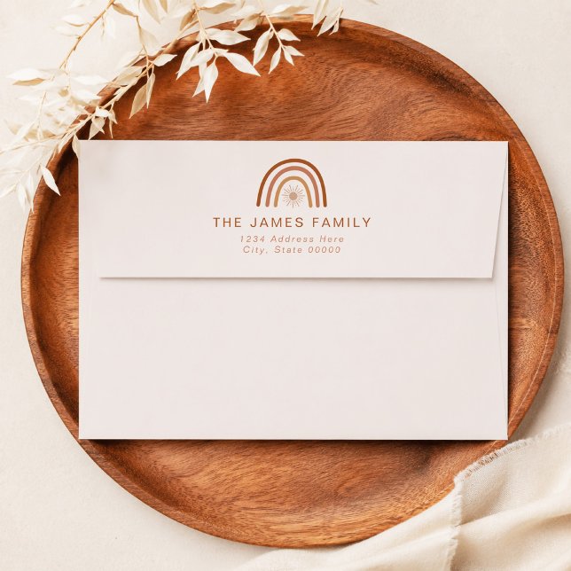 TINLEY Bohemian Terracotta Rainbow Sun Envelope (Creator Uploaded)