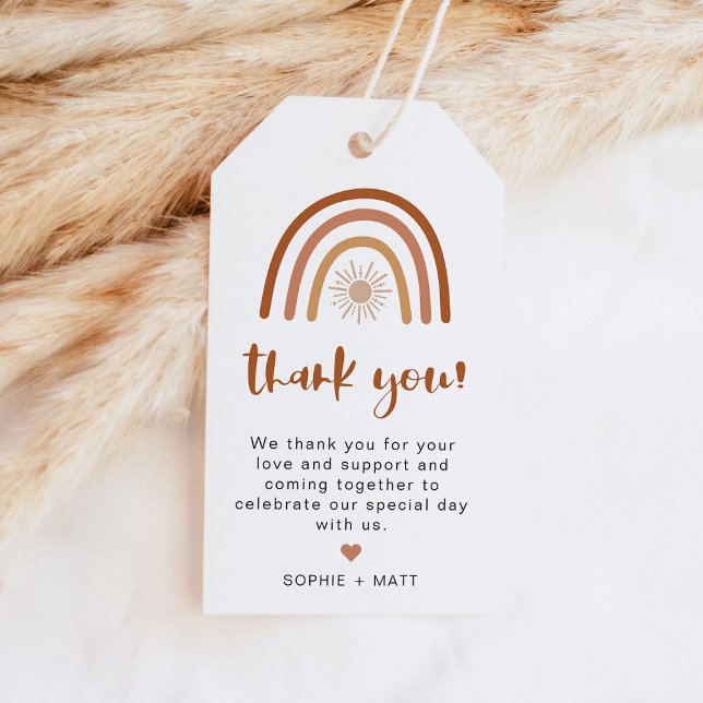 TINLEY Boho Terracotta Rainbow Favour Tag (Creator Uploaded)