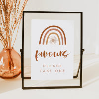 TINLEY Boho Terracotta Rainbow Favours Table Sign