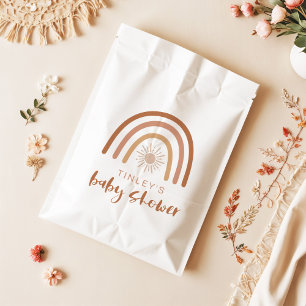 TINLEY Boho Terracotta Rainbow Sun Baby Invitation Favour Bags
