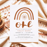 TINLEY Boho Terracotta Rainbow Sun First Birthday