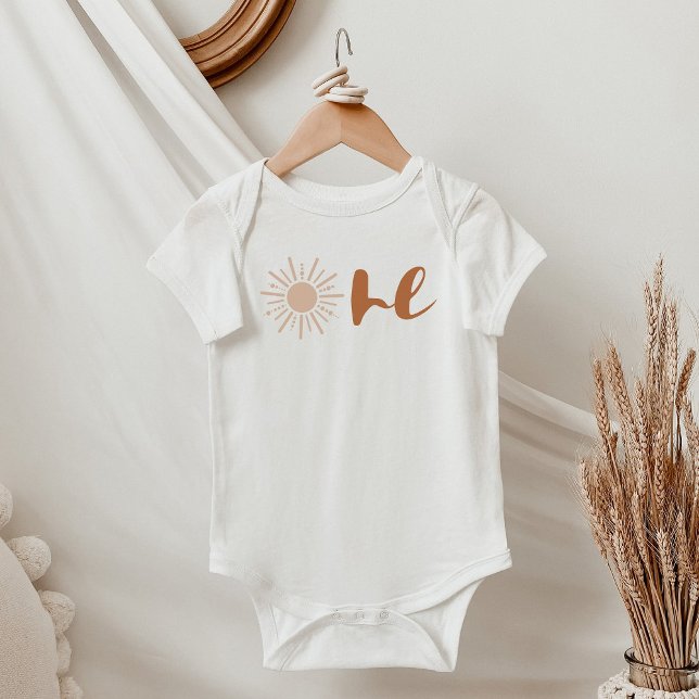 TINLEY Cute Bohemian Sun One First Birthday Baby Bodysuit (Creator Uploaded)