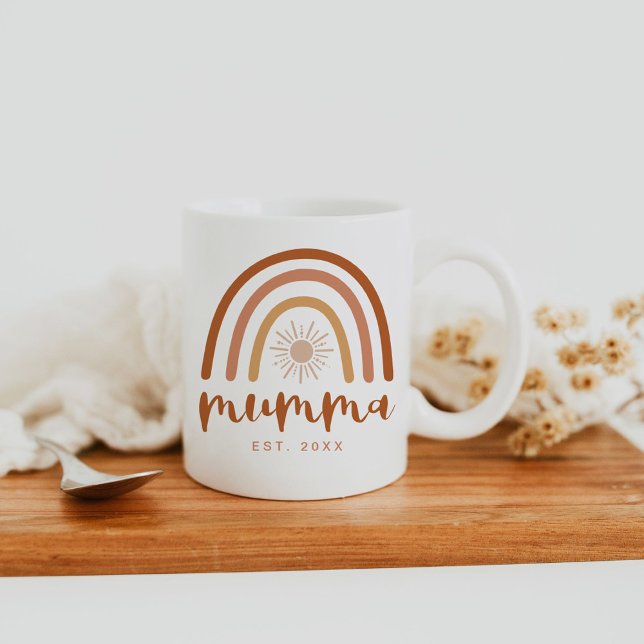 TINLEY Mumma Established Terracotta Rainbow Coffee Mug (Creator Uploaded)