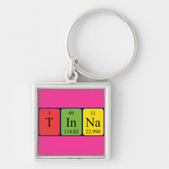 Tinna periodic table name keyring (Front)
