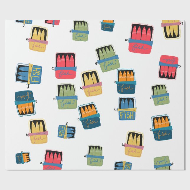 Tinned Fish Wrapping Paper (Flat)