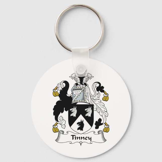 Tinney Family Crest Key Ring (Front)
