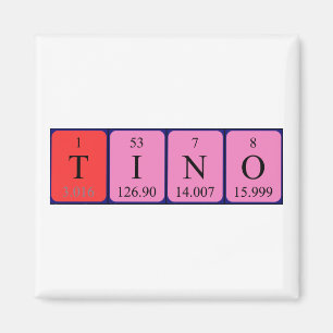 Tino periodic table name magnet