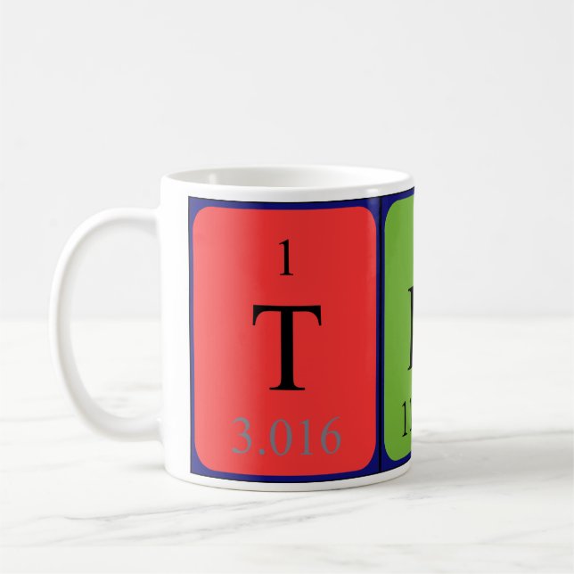 Tino periodic table name mug (Left)