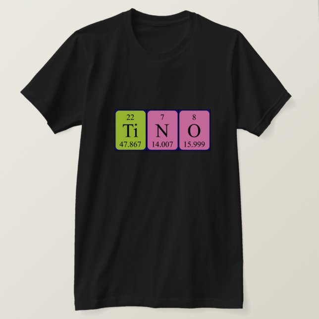 Tino periodic table name shirt (Design Front)