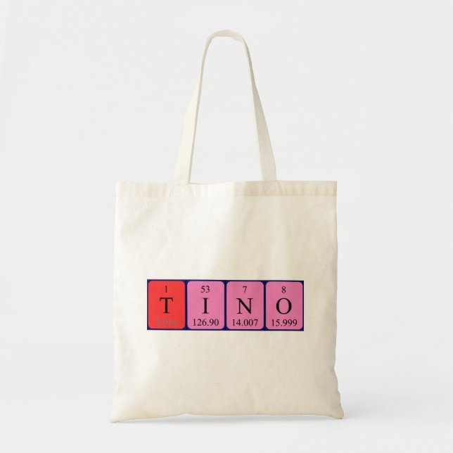 Tino periodic table name tote bag (Front)