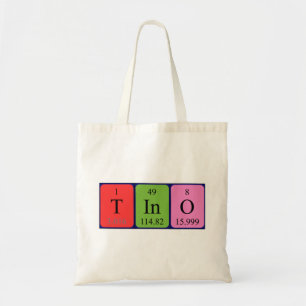 Tino periodic table name tote bag