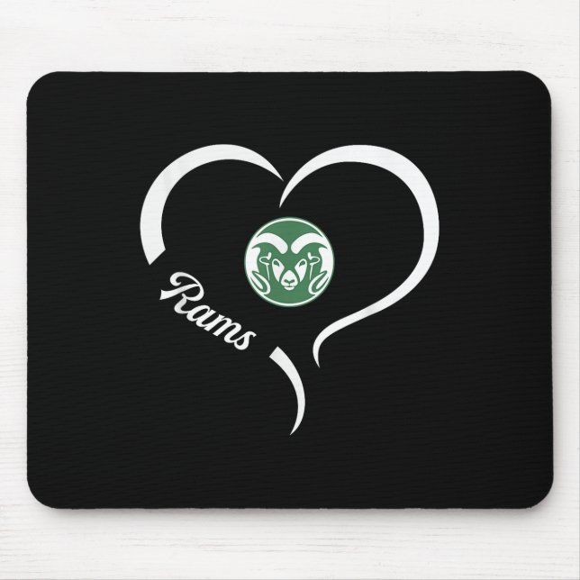 Tinora Rams Logo Half Heart Slogan Hs  Mouse Pad (Front)