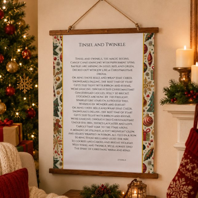 Tinsel and Twinkle Hanging Tapestry (Holiday Season)