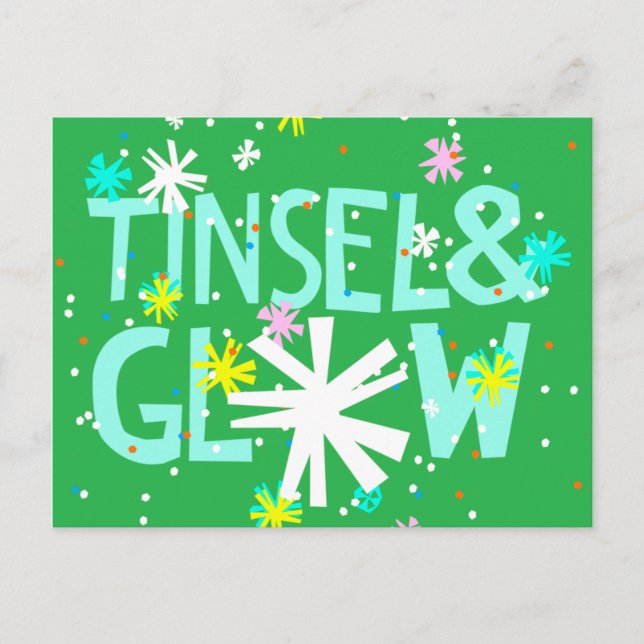 Tinsel & Glow Holiday Postcard (Front)