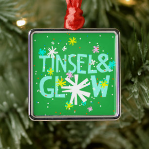 Tinsel & Glow Metal Tree Decoration