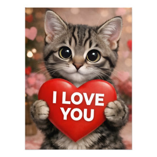 Tinsel the Christmas Kitten I Love You! Poster