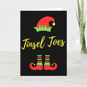Tinsel Toes Elf Christmas Santa Elves Ugly Xmas Sw Card