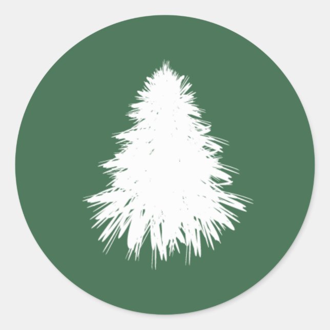Tinsel Tree Classic Round Sticker (Front)