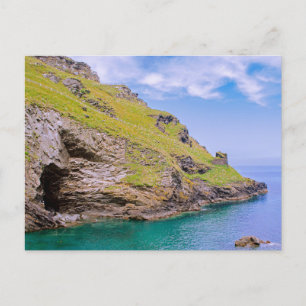 Tintagel Cornwall Seascape - Merlin's Cave Postcard