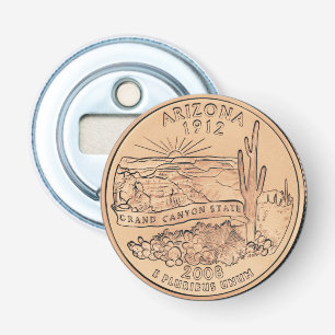 Tinted Arizona State Quarter Design Bottle Opener