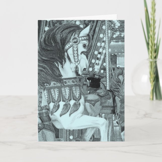 Tinted Merry Horse Card (Front)