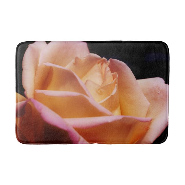 Tinted Yellow Rosebud Flower   Bath Mat (Front)
