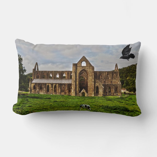 Tintern Abbey, Cistercian Monastery, Wales Lumbar Cushion (Front)