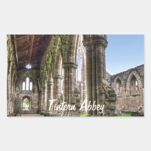 Tintern Abbey, Cistercian Monastery, Wales Rectangular Sticker